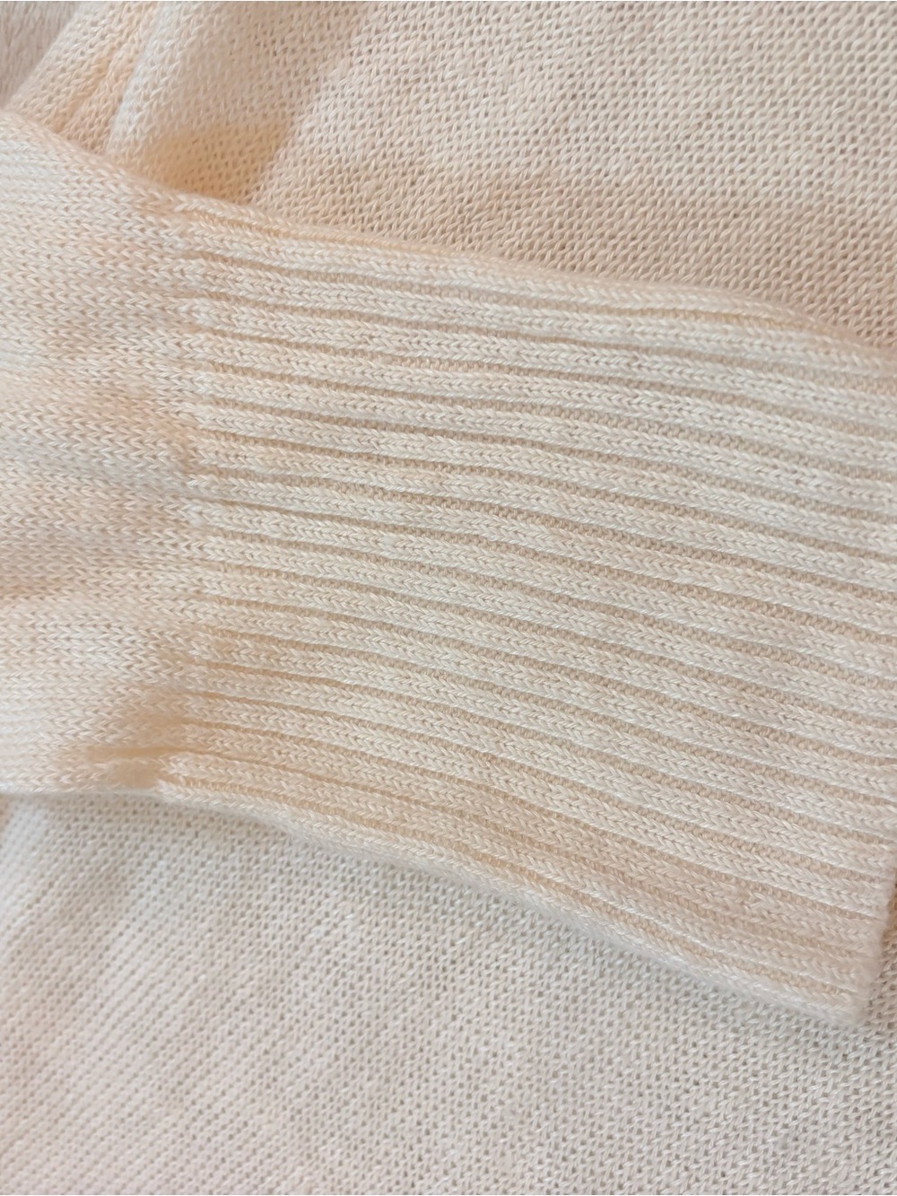 J. Crew Ivory Linen Scoop Neck Sweater Sz M - Picture 9 of 10